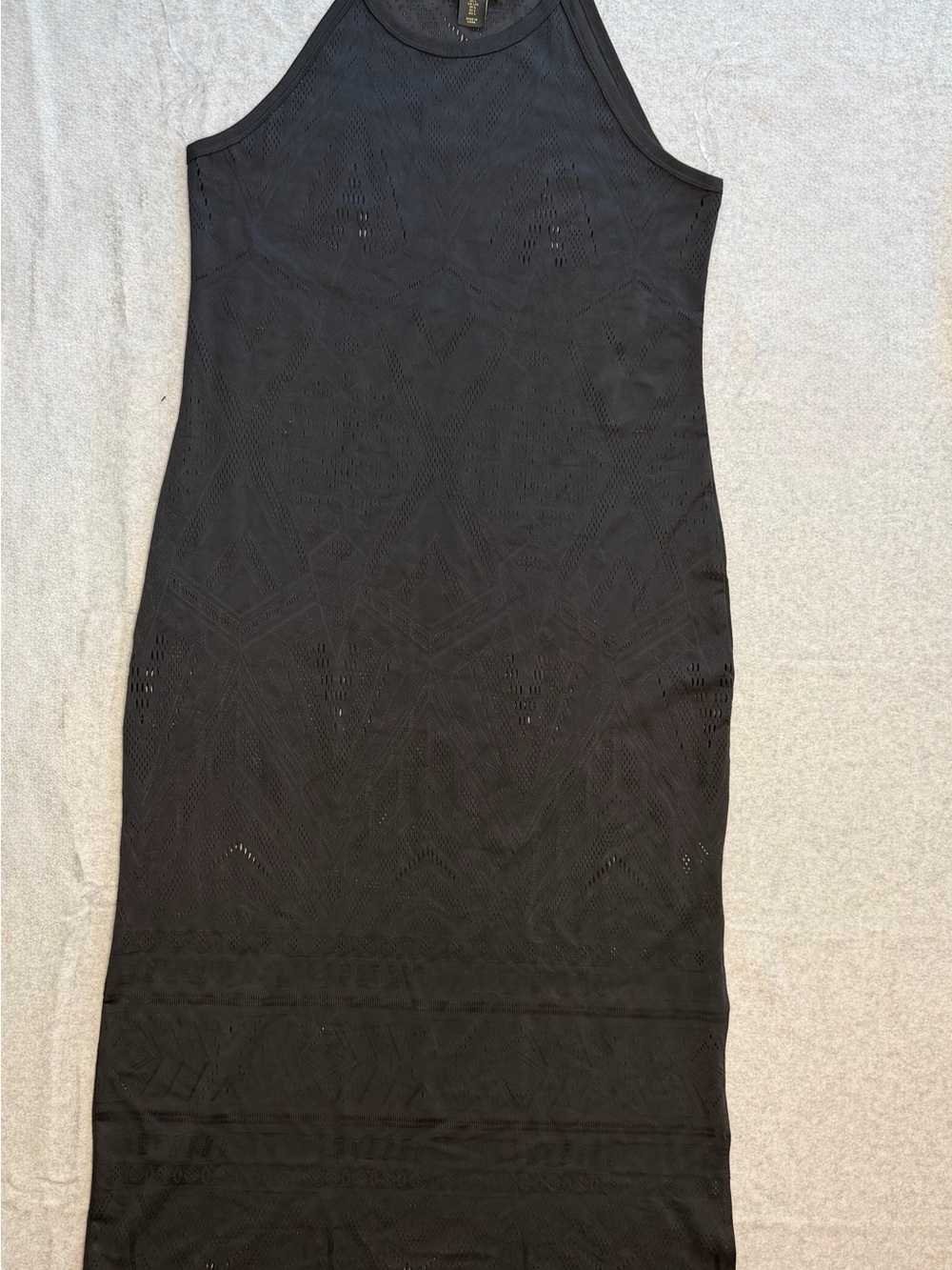 Body Con Sheer House of Harlow 1960 Black Maxi Sleeveless Dress